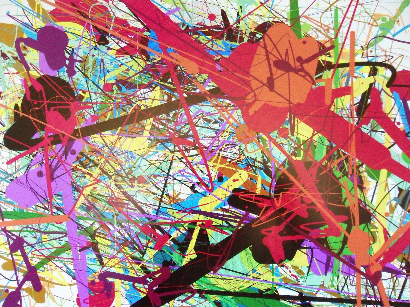 Download Abstract Jackson Pollock Beige Aesthetic Desktop Wallpaper |  Wallpapers.com