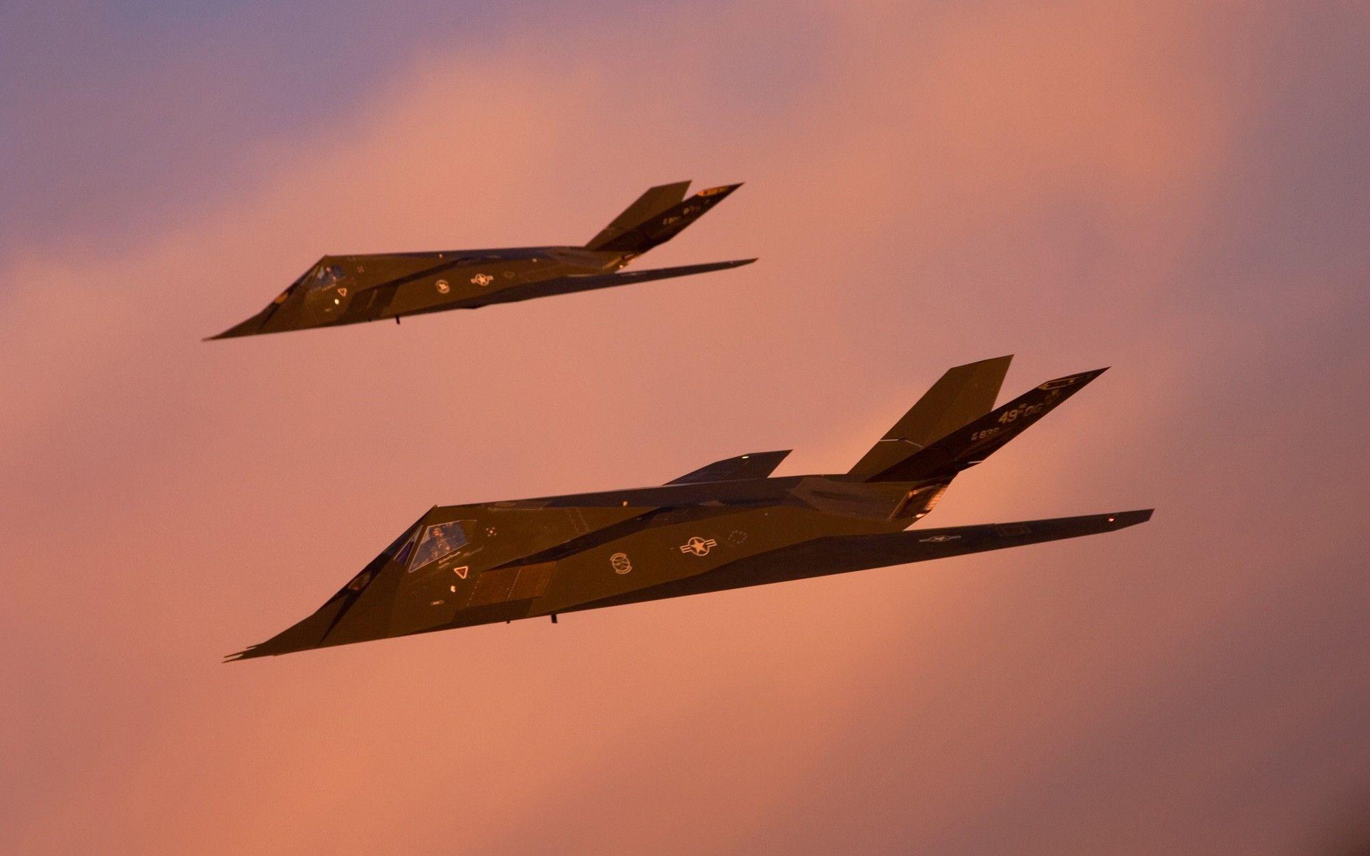 F 117 Nighthawk, Aircraft, Stealth, Military Aircraft, Sunset, US