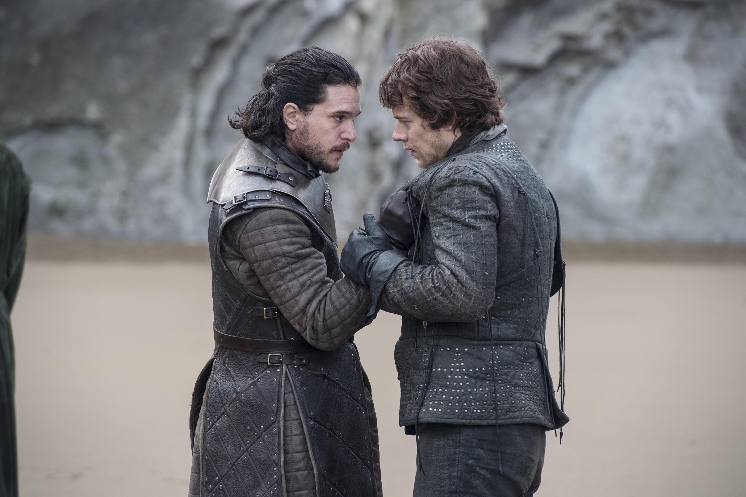 Theon Greyjoy image Jon Snow and Theon Greyjoy in 'The Spoils