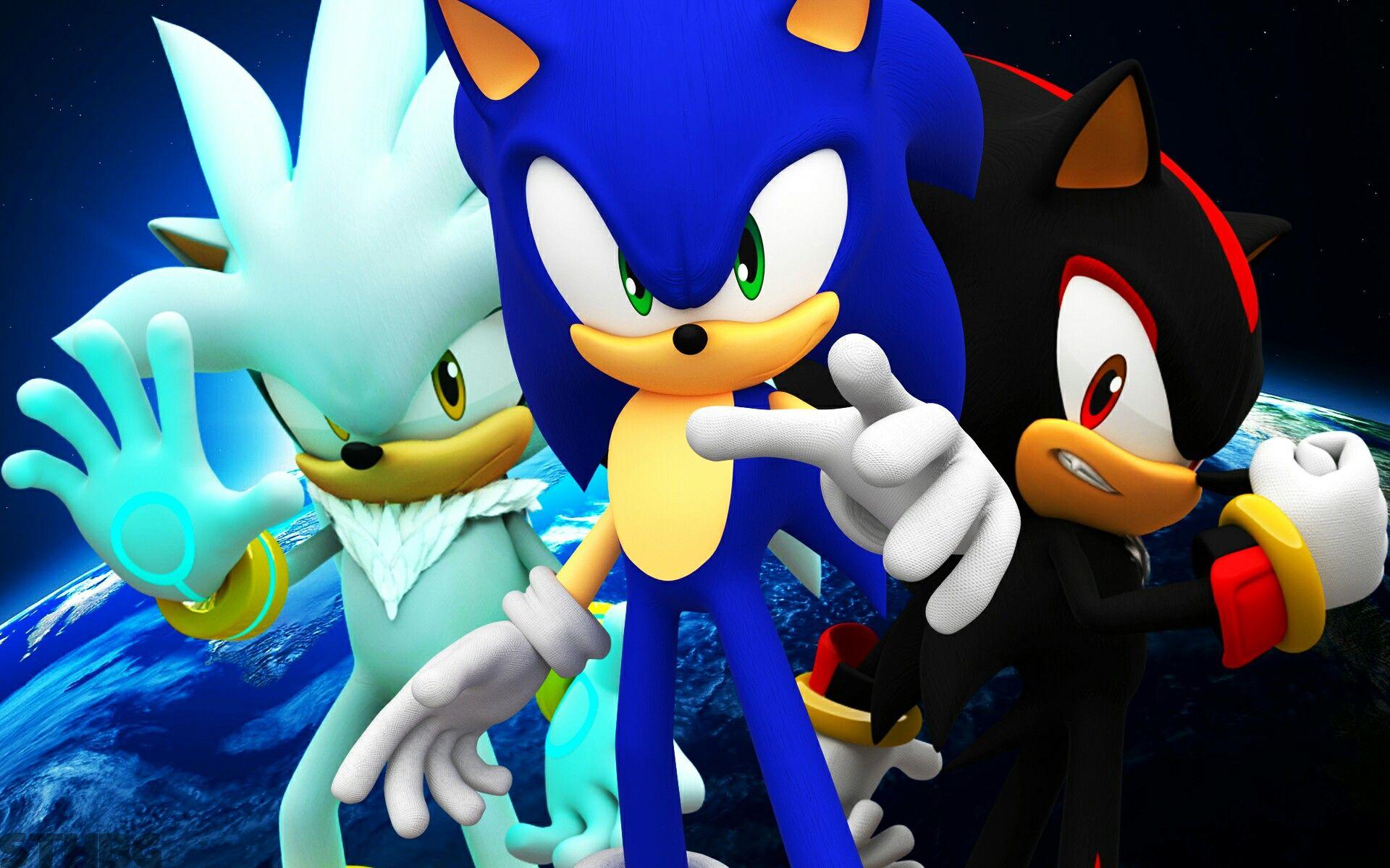 Sonic X. Sonic, Shadow, Silver, Scourge und Mephilis