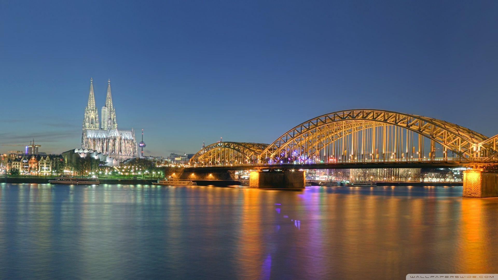 Panoramic Image Of Cologne HD desktop wallpaper, Widescreen