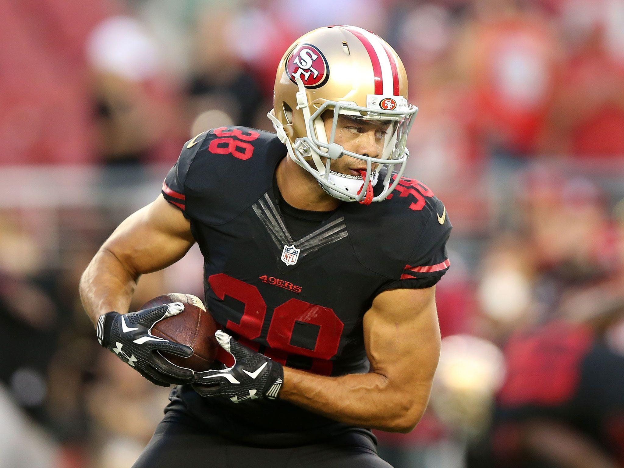 Jarryd Hayne drops his first touch in NFL and Adrian Peterson
