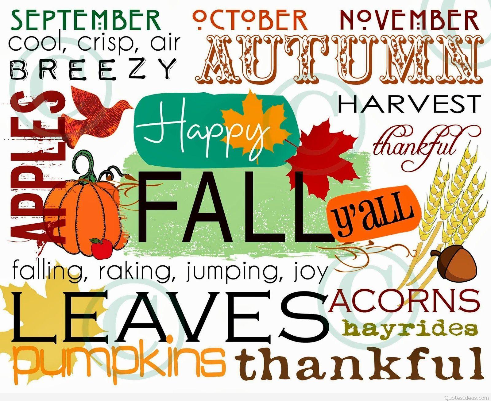 Happy first day of Autumn quotes, image and wallpaper