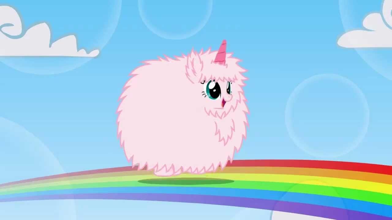 Pink Fluffy Unicorns Dancing On Rainbows Wallpaper