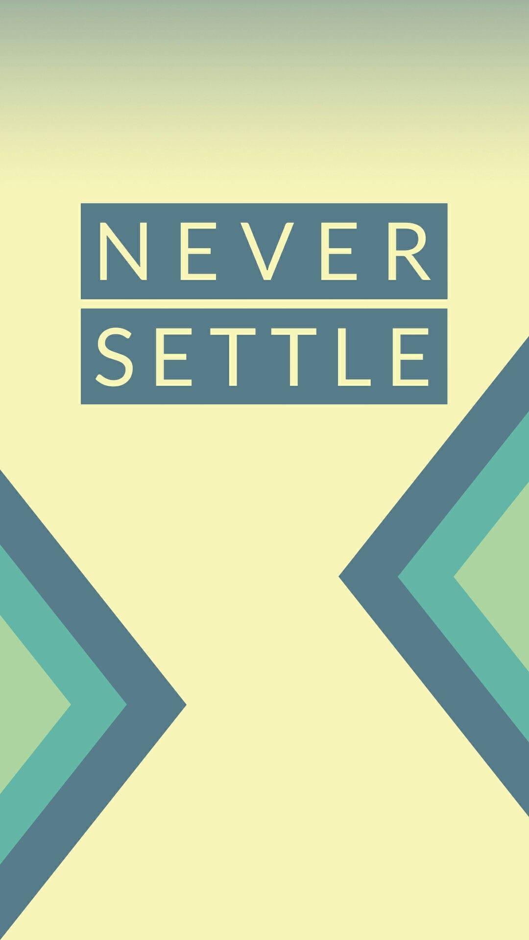 Download OnePlus themed Never Settle wallpaper in midnight black