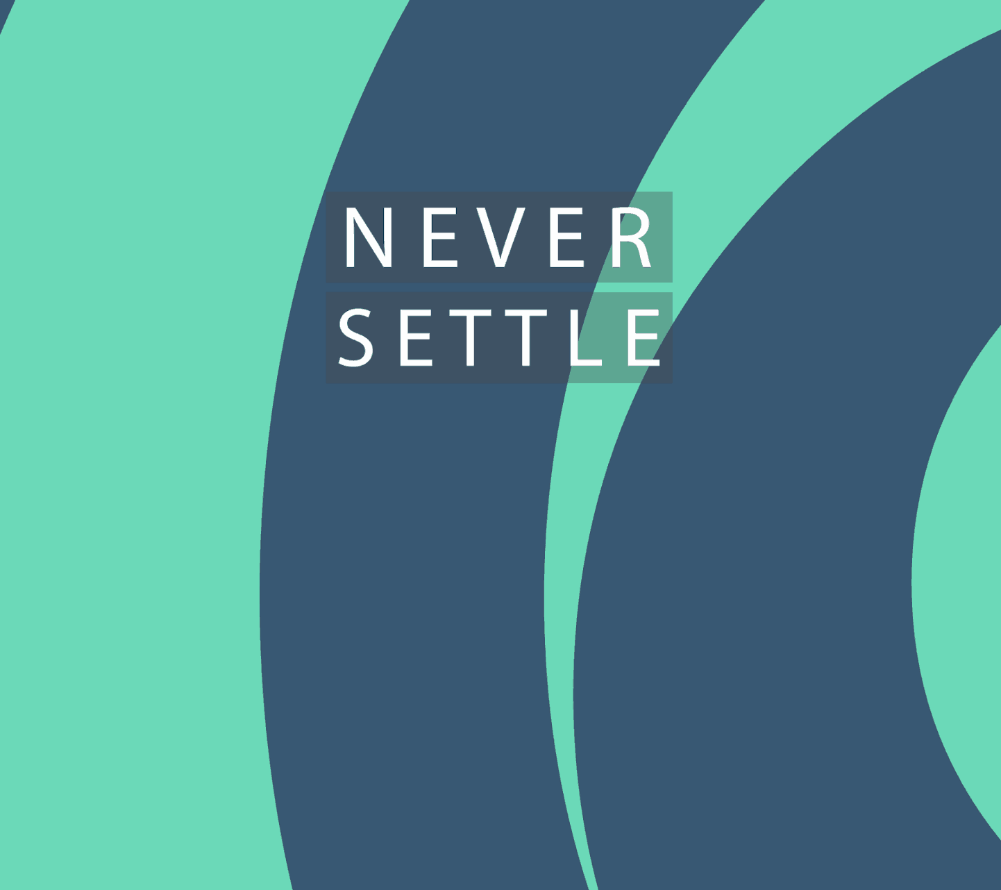 Cult of Android 'Never Settle' wallpaper for your OnePlus