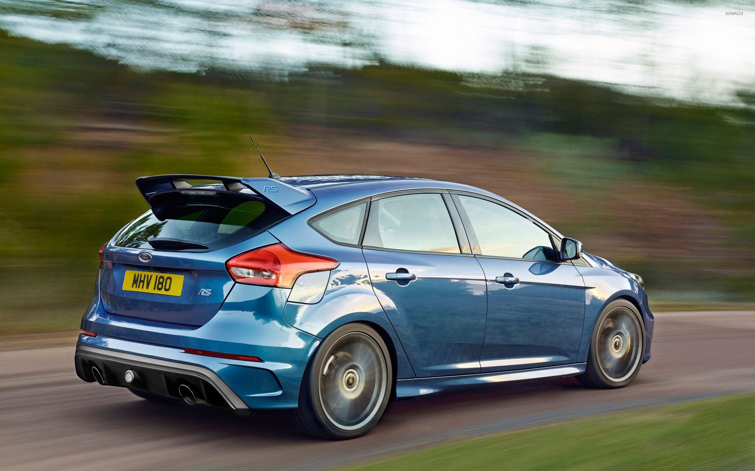 Blue Ford Focus RS front view wallpaper wallpaper