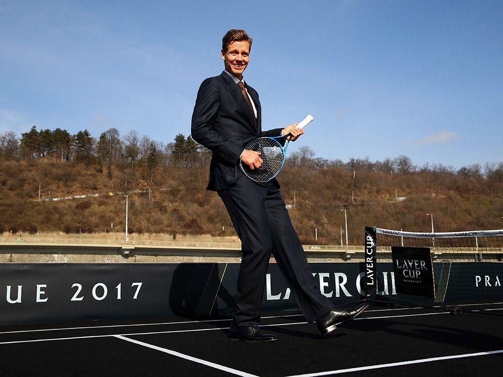 Roger Federer and Tomas Berdych join forces in Prague to launch