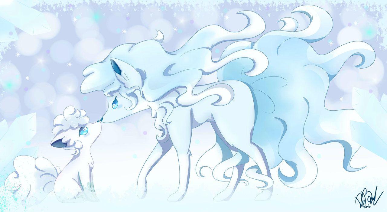 Ninetales and vulpix Alola form by Vale28ART.