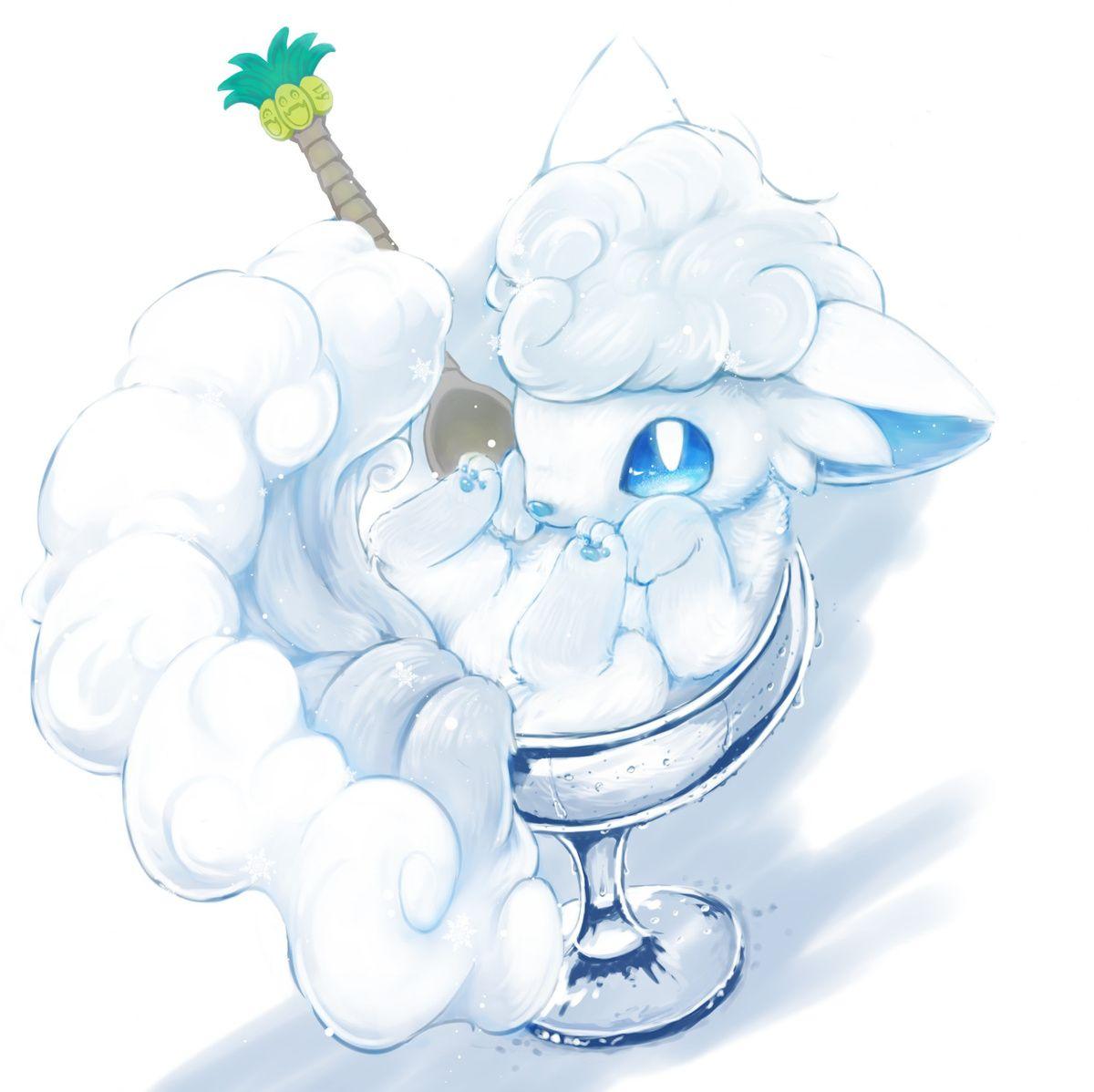 Shave Ice Alolan Vulpix. Pokémon Sun and Moon
