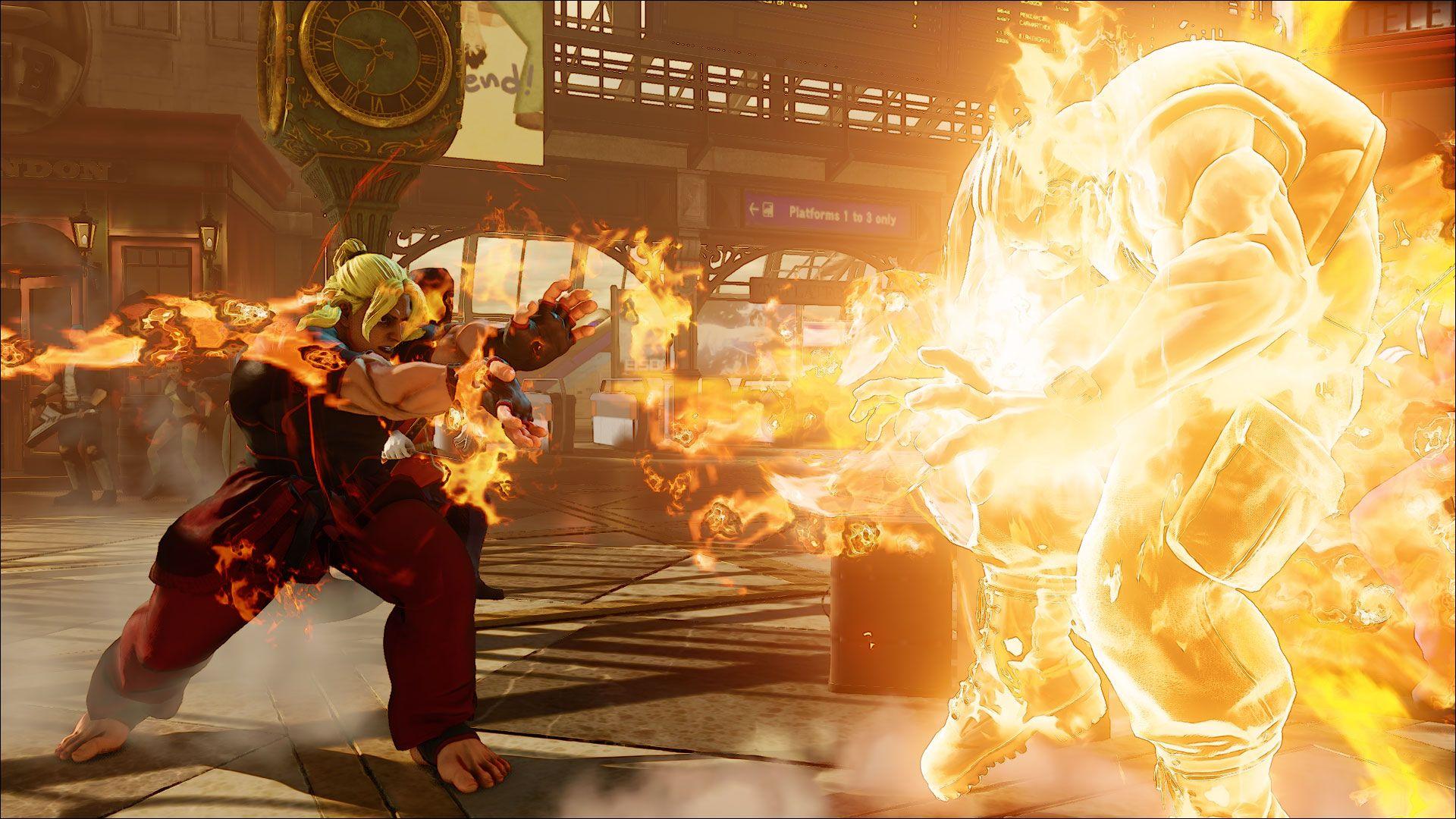 Street Fighter Ken Fire Breathing Fist. Street Fighter V