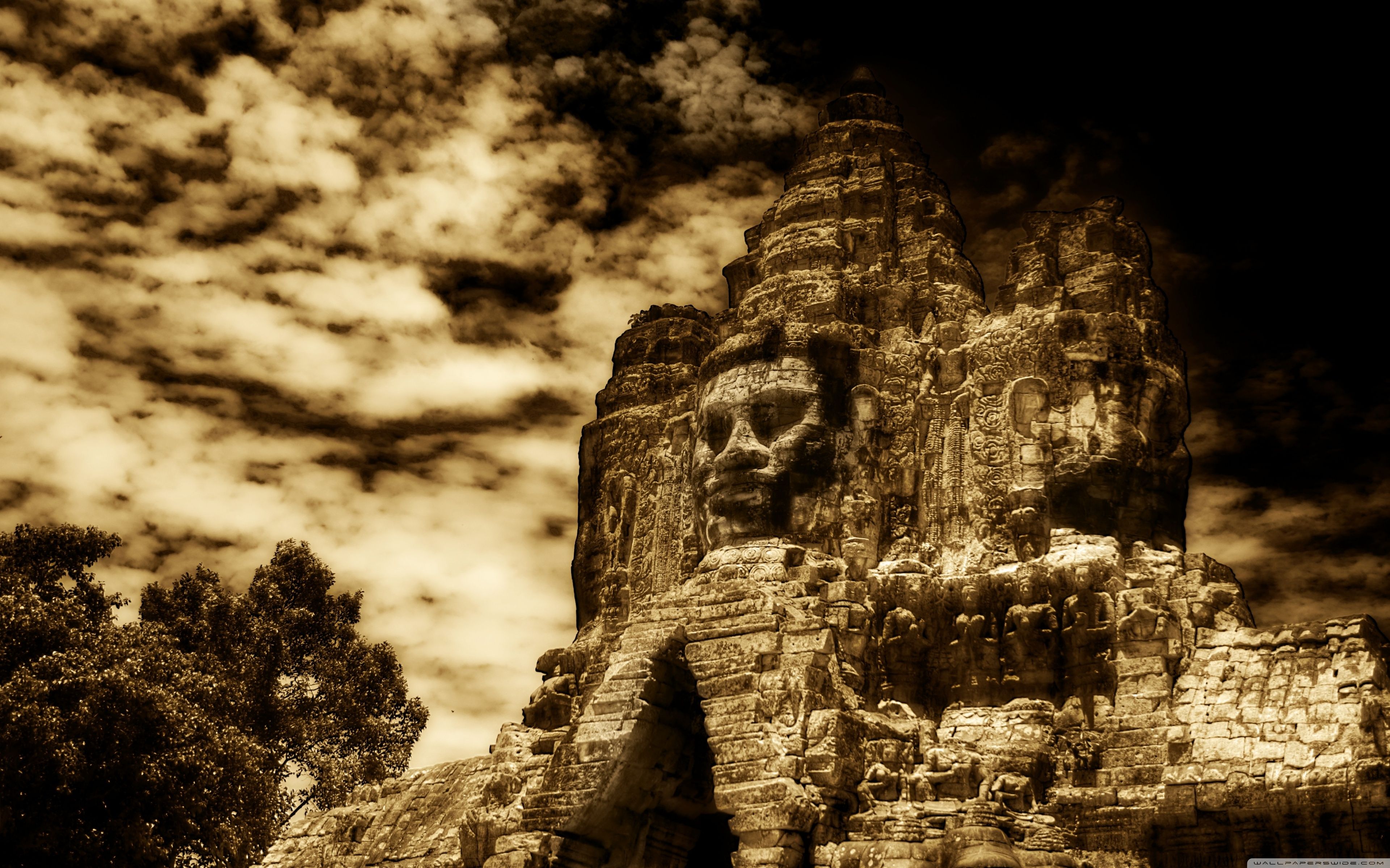 The Buddha King Of Angkor Wat, Cambodia HD desktop wallpaper