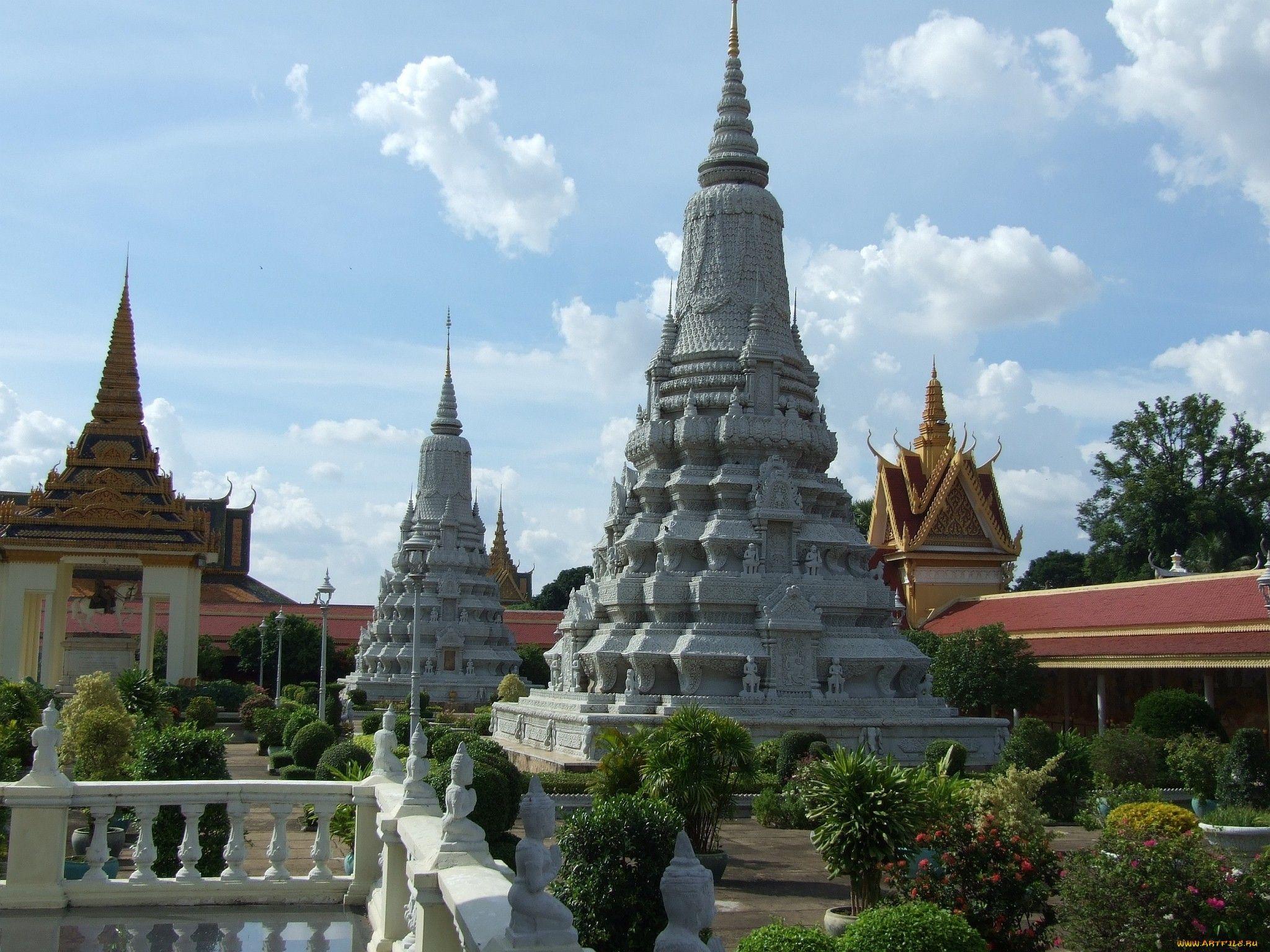 One of stupas at the Royal Palace in Phnom Penh, Cambodia