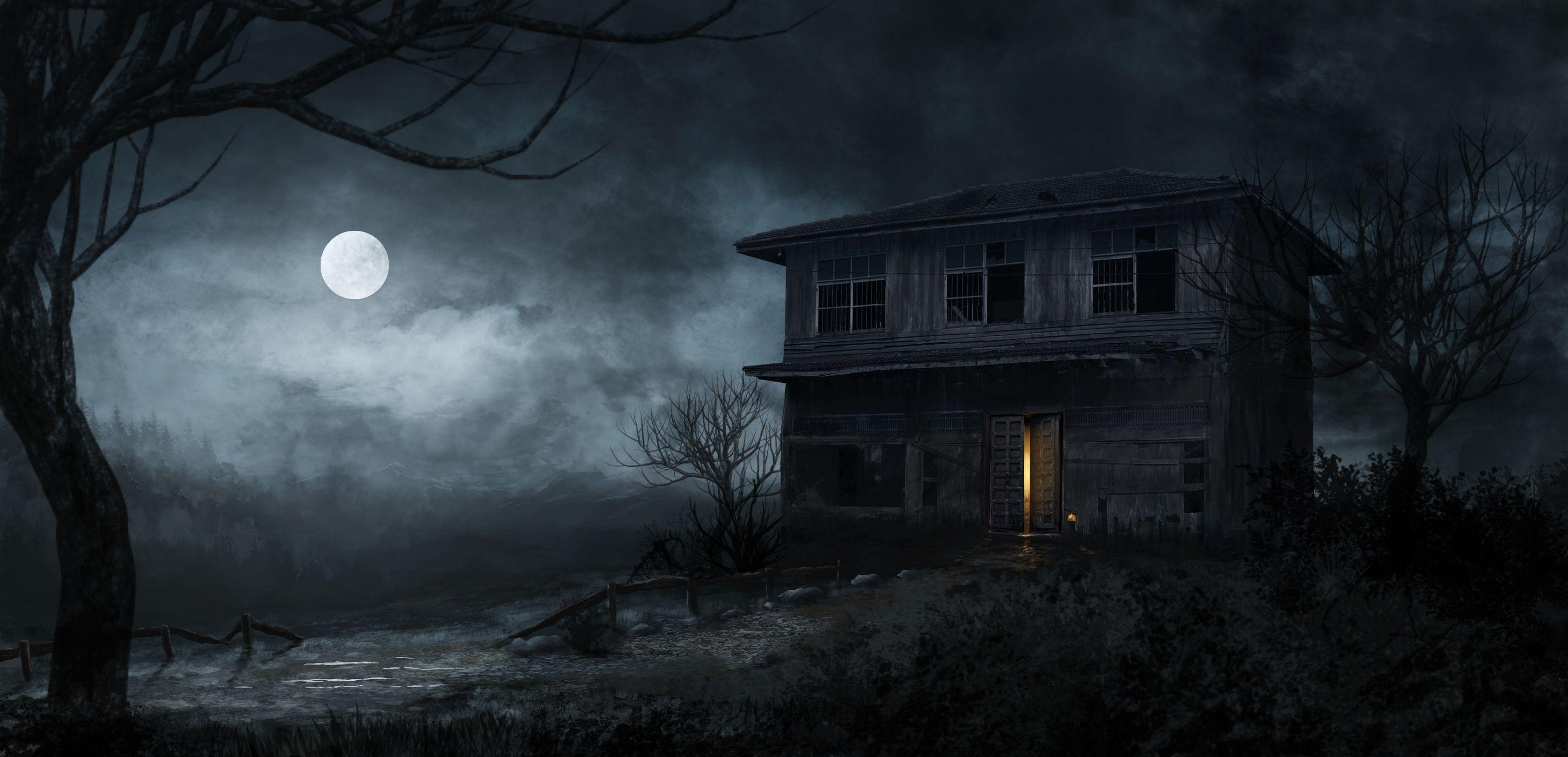 Haunted House Full HD Wallpaper and Backgroundx1400