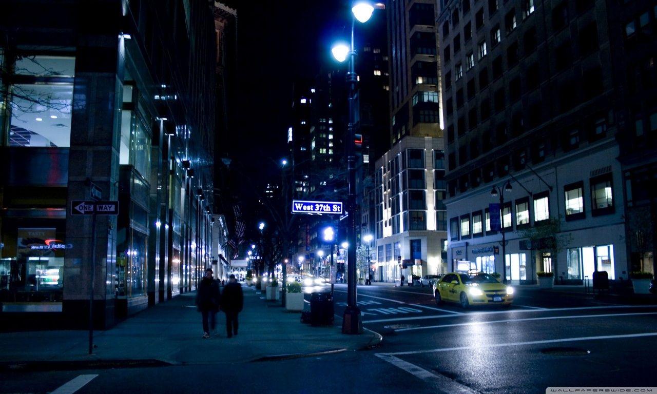 City Street Night HD desktop wallpaper, High Definition
