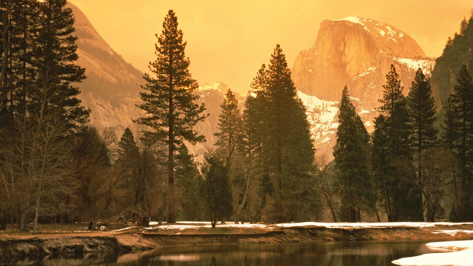 Download Background Dome and the Merced River, Yosemite