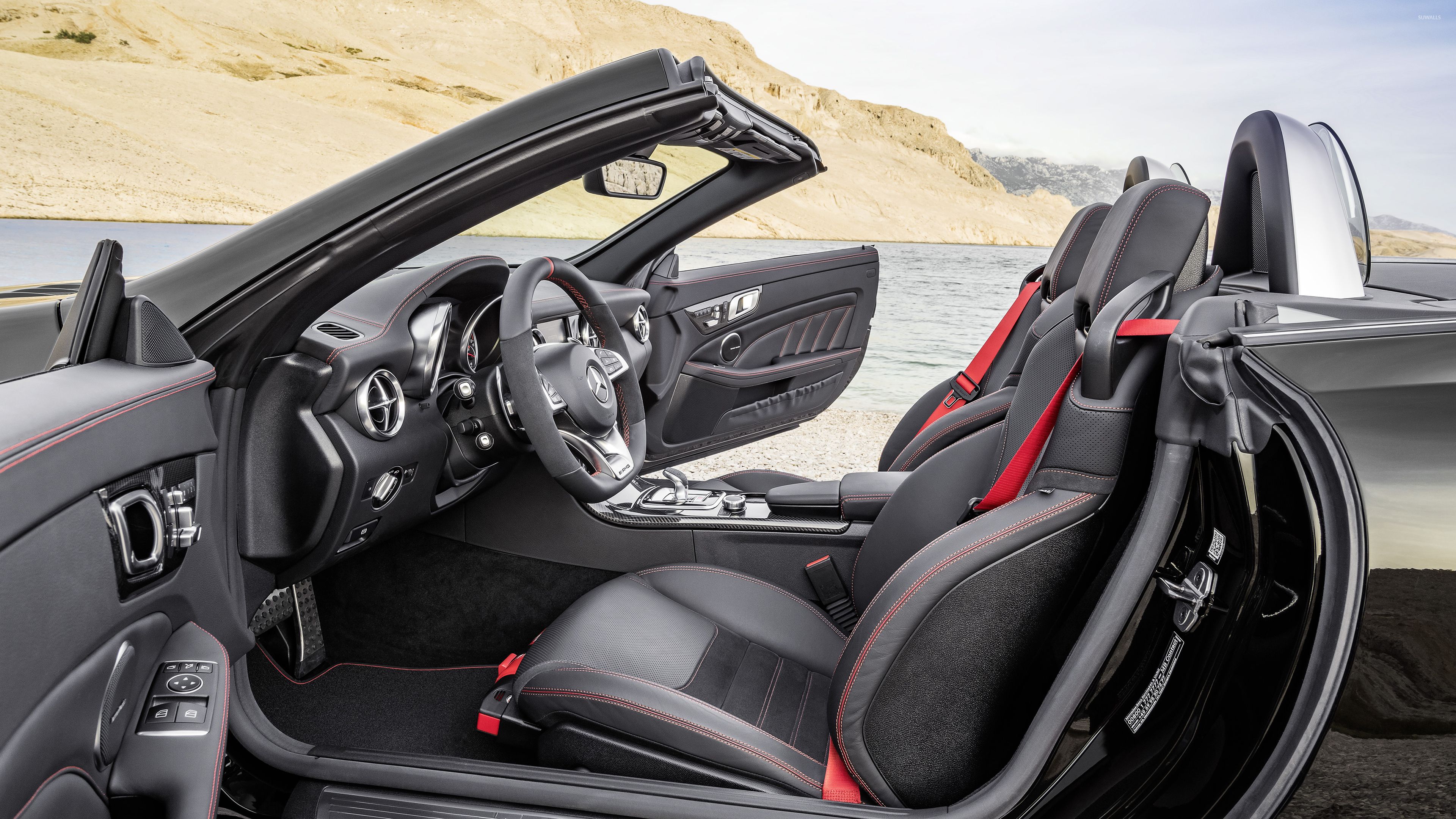 Mercedes AMG SLC 43 On The Lake Side Wallpaper