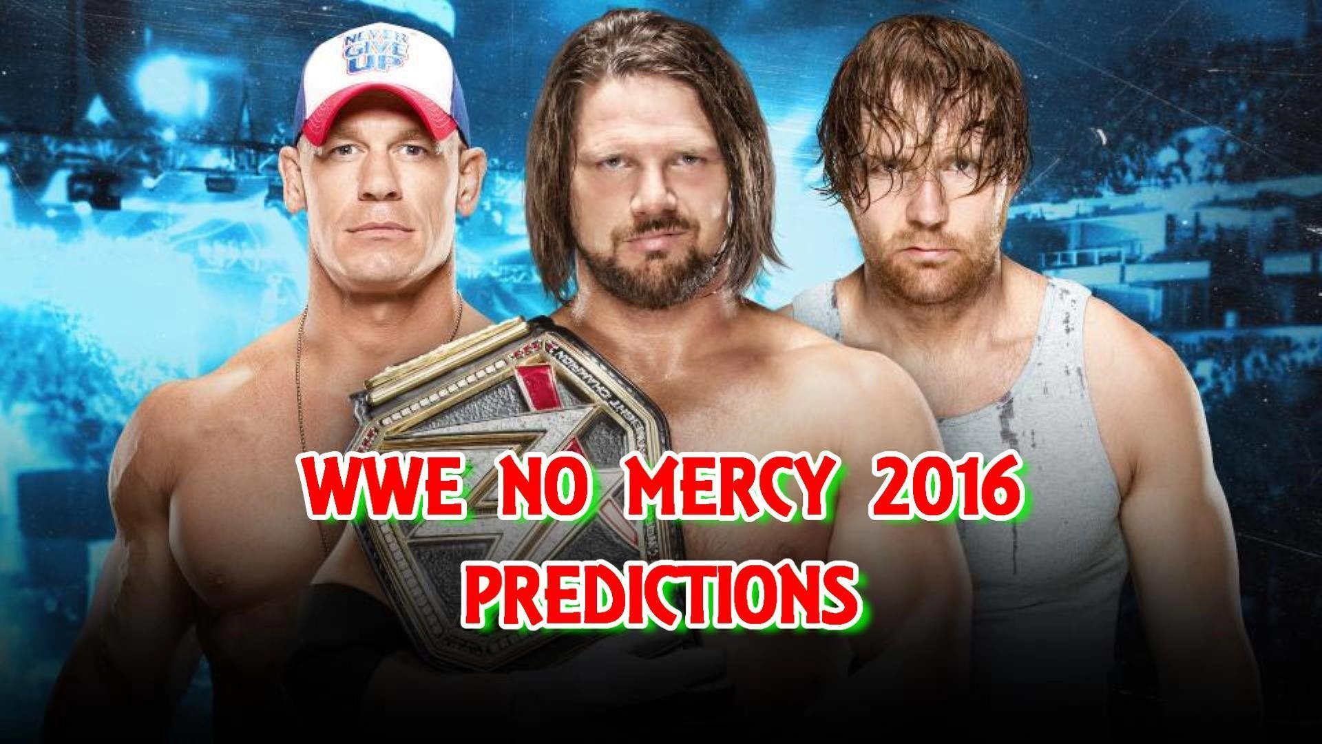 WWE No Mercy 2016 WWE World Championship AJ Styles vs. Dean