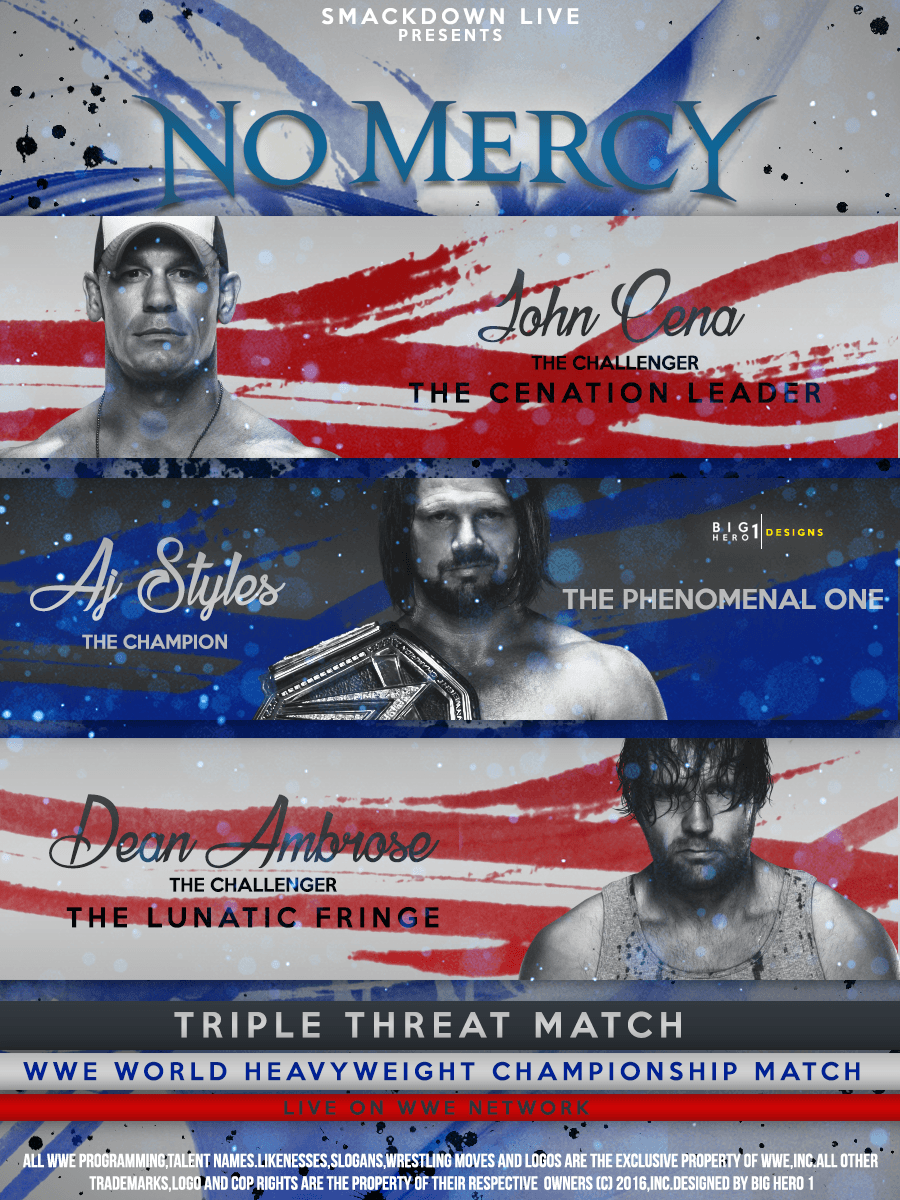 WWE No Mercy 2016 Poster