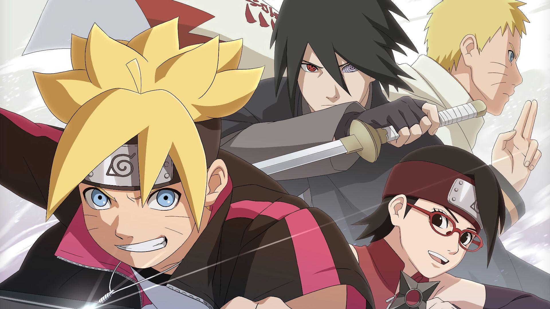 Boruto Sarada Sasuke and Naruto Wallpaper