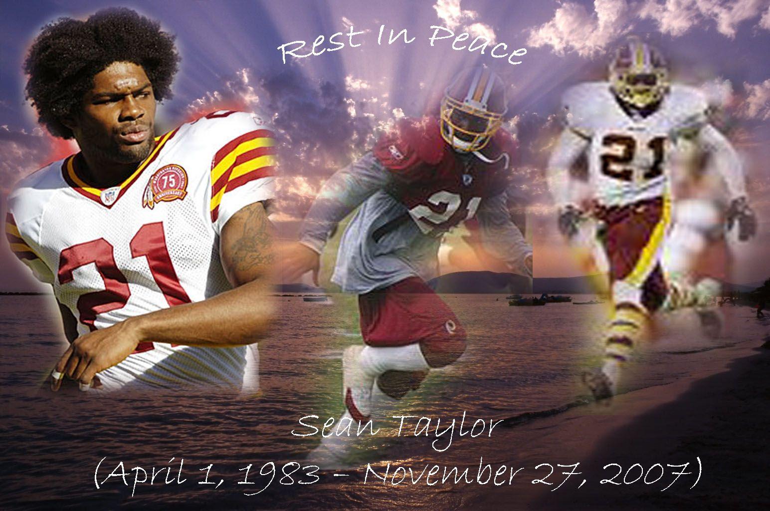 Download Sean Taylor Nfl Redskins Football Safety Fanart Wallpaper