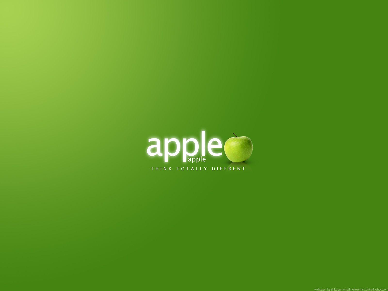 Green Apple logo wallpaper. Green Apple logo
