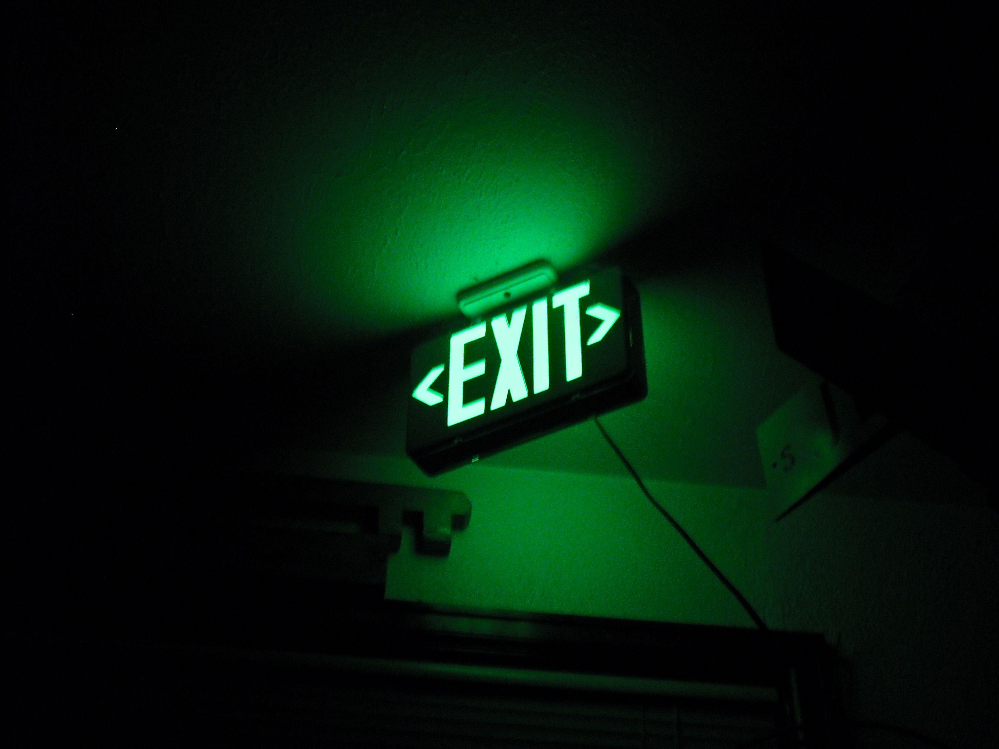 exit abstract signs green light #UcO
