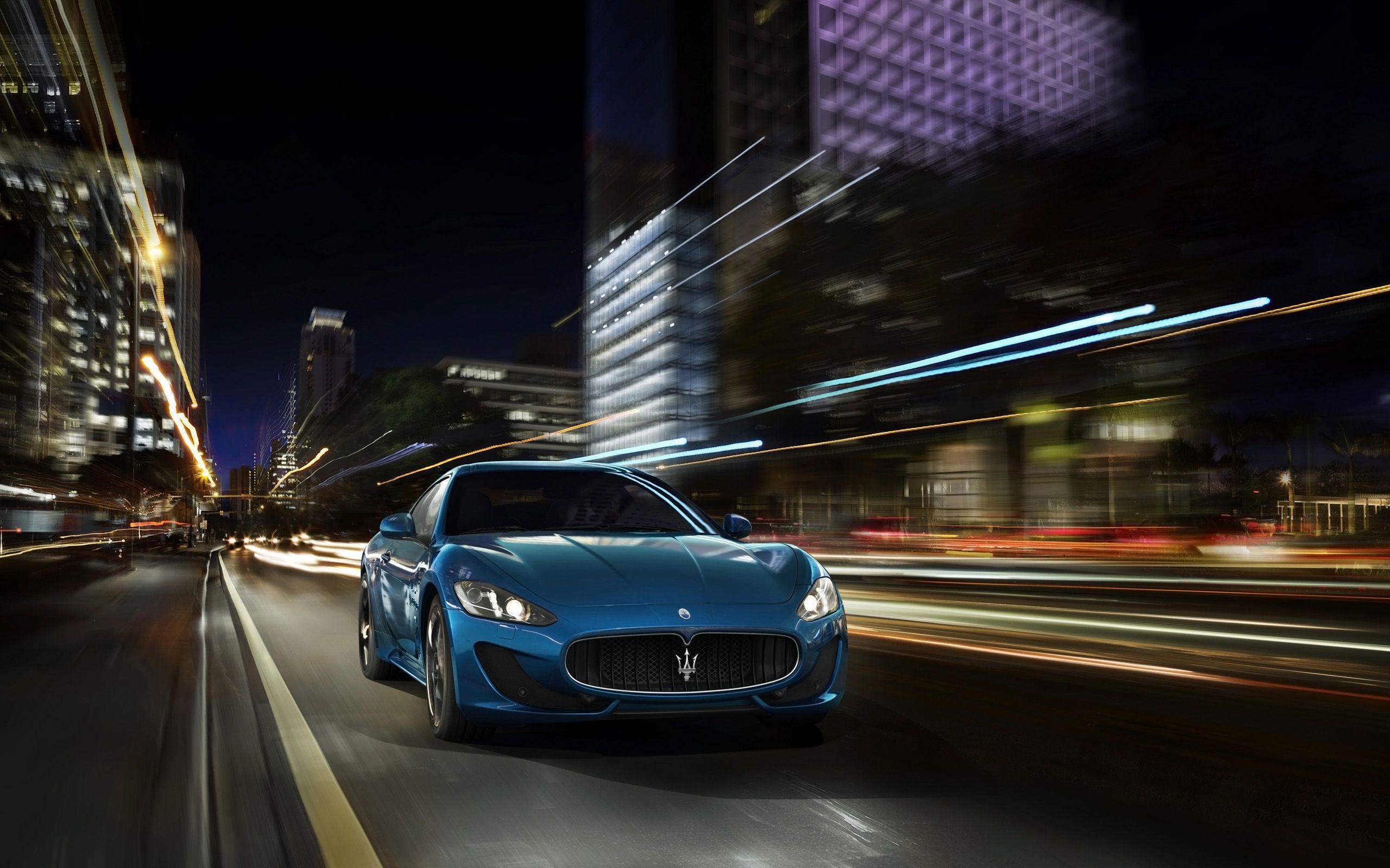 Maserati GranTurismo Sport Blue 2014 Wallpaper. HD Car Wallpaper