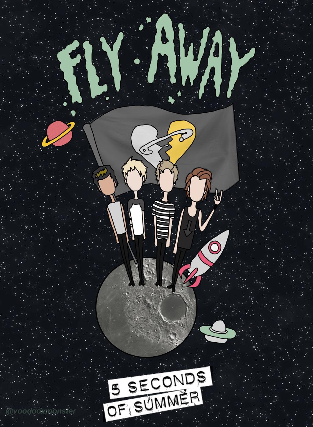 Space inspired 5 Seconds of Summer Fan Art By