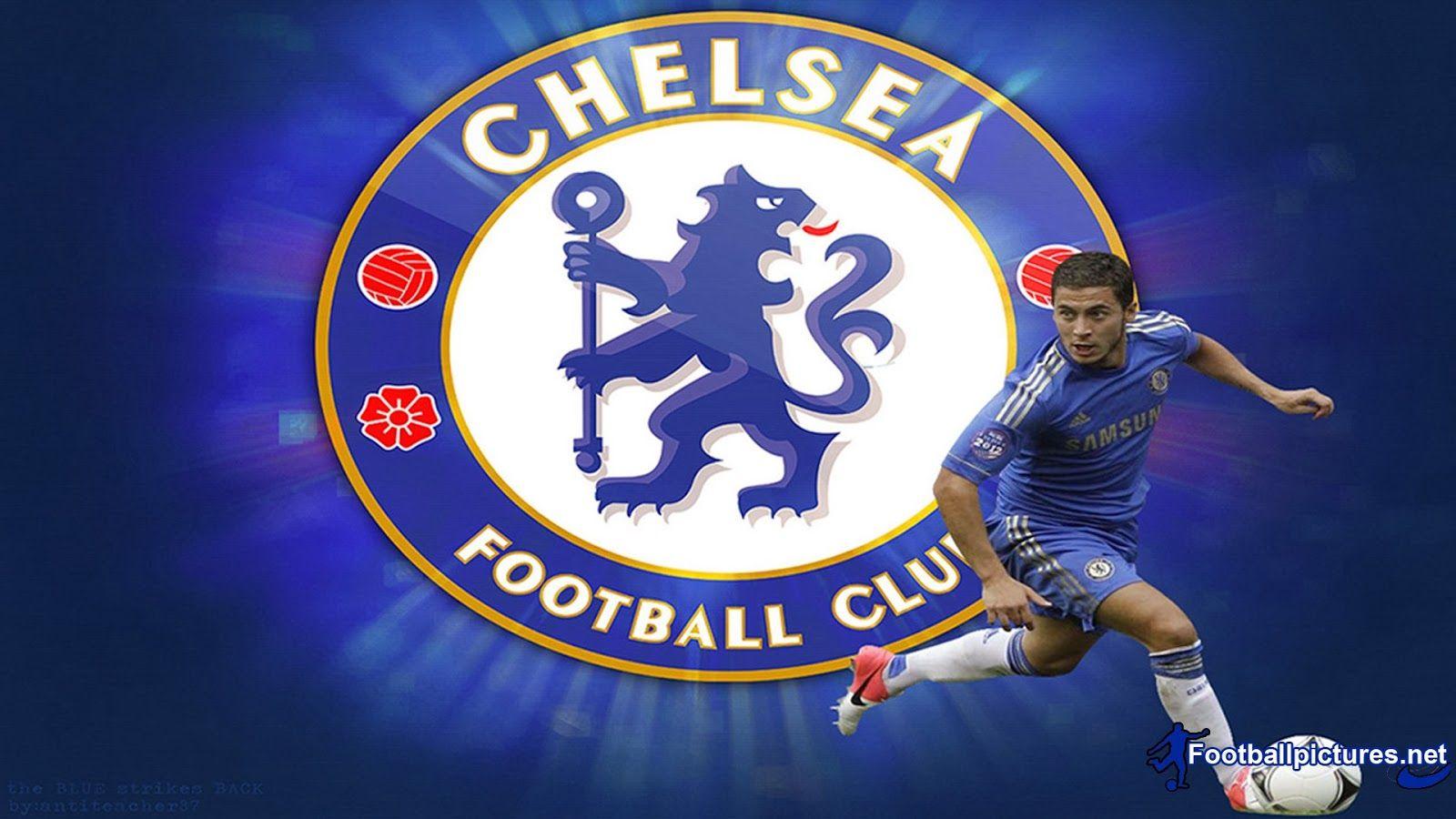Eden Hazard Chelsea Logo Wide Wallpaper