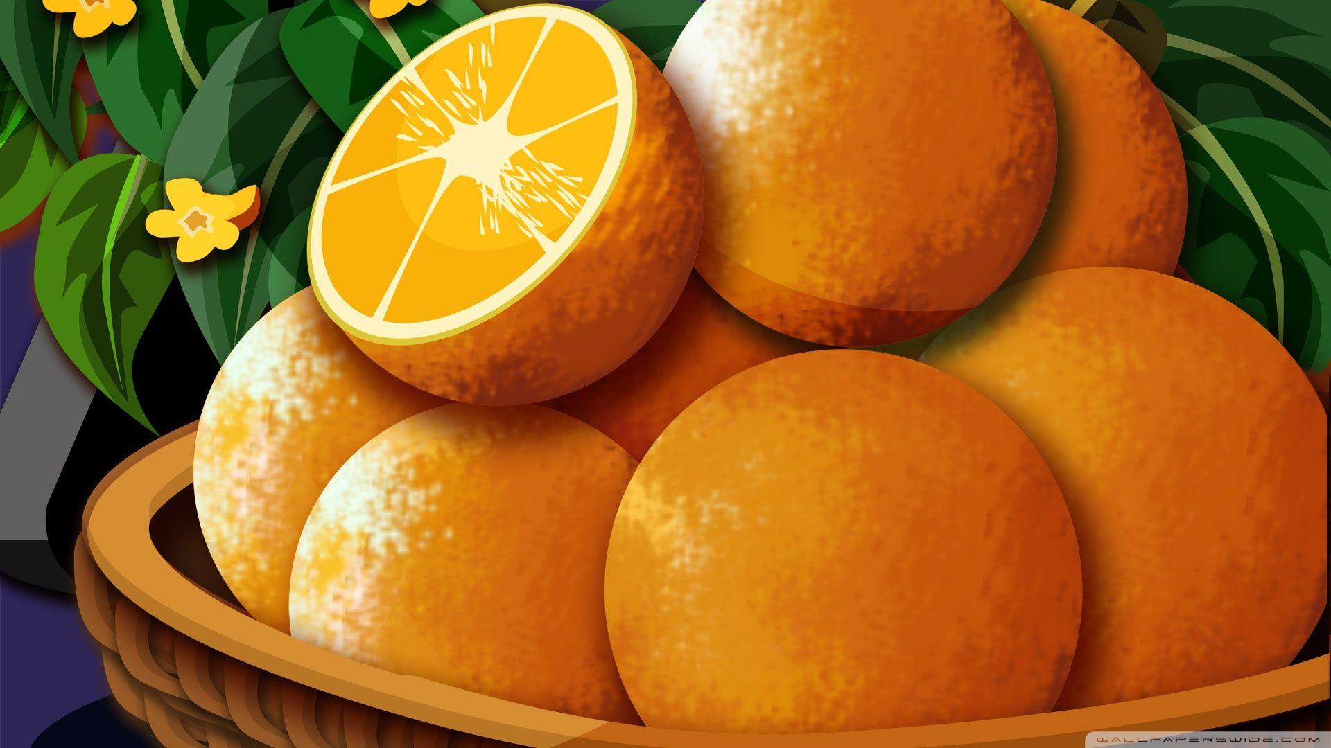 Basket Of Oranges HD desktop wallpaper, Widescreen, High