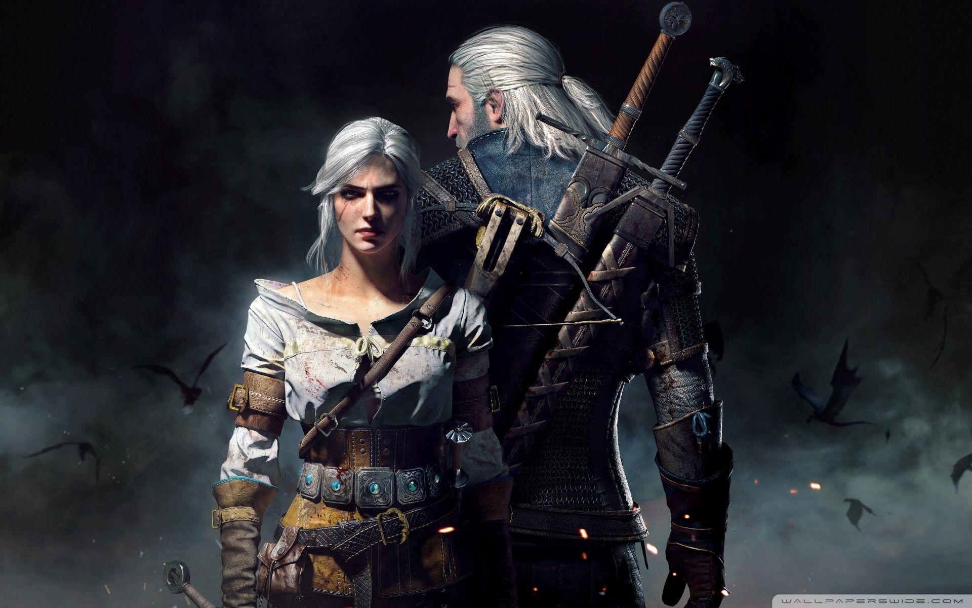 The Witcher 3 Wild Hunt Geralt and Ciri HD desktop wallpaper