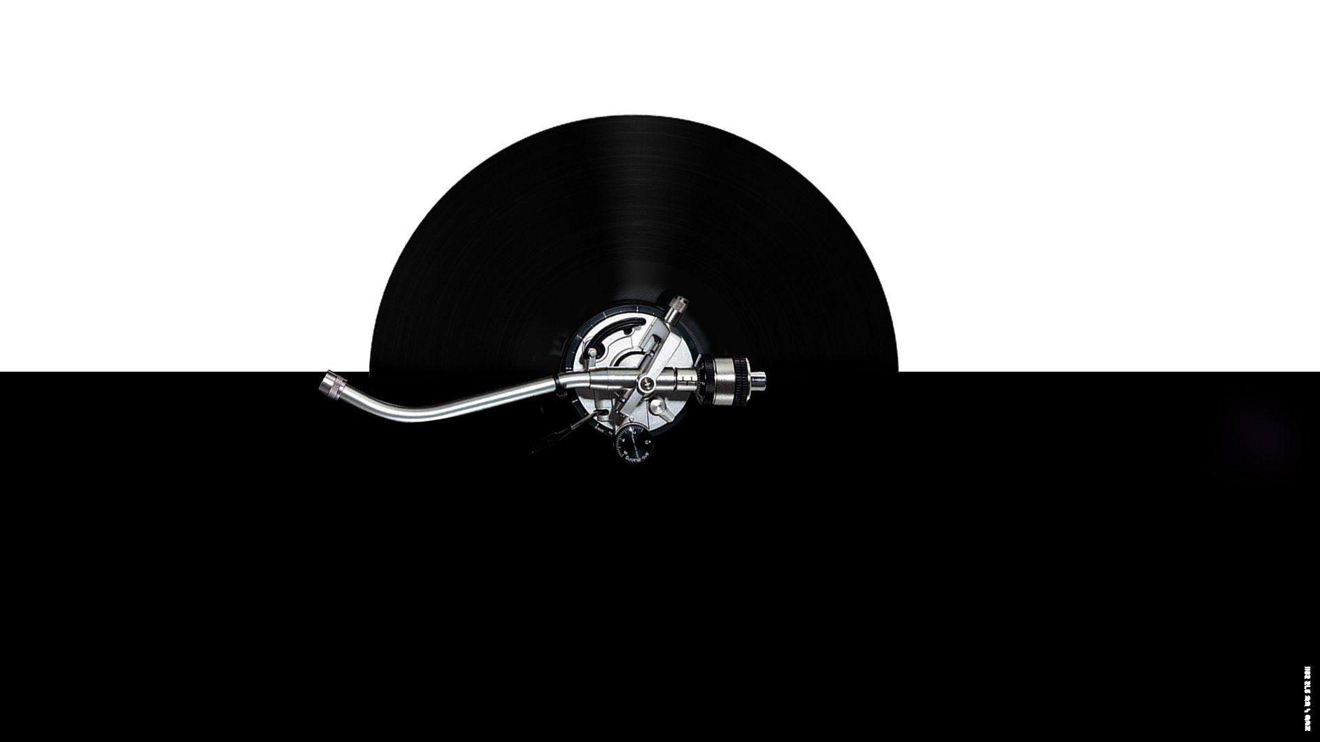 Black white turntable vinyl turntables technics DJ arms mk2