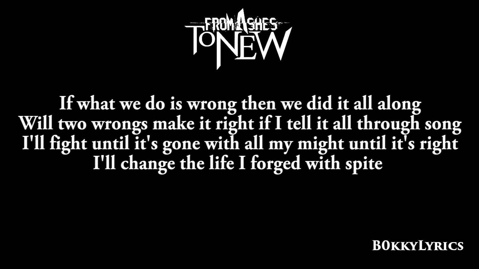 From Ashes To New Again [Lyrics Video]