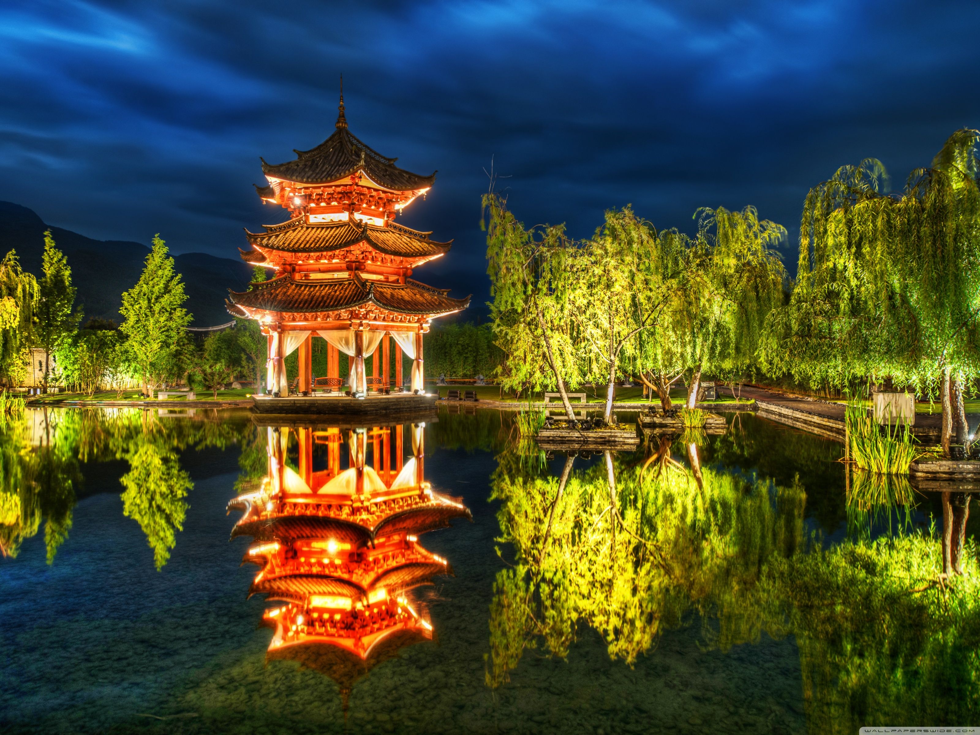 Chinese Pagoda HD desktop wallpaper, High Definition, Fullscreen