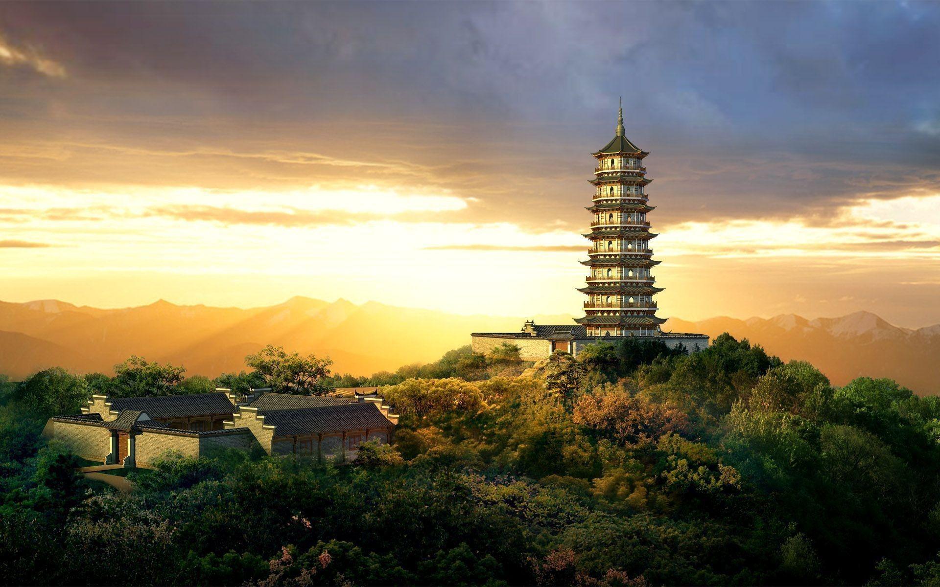 Pagoda in Southeast Asia wallpaper and image