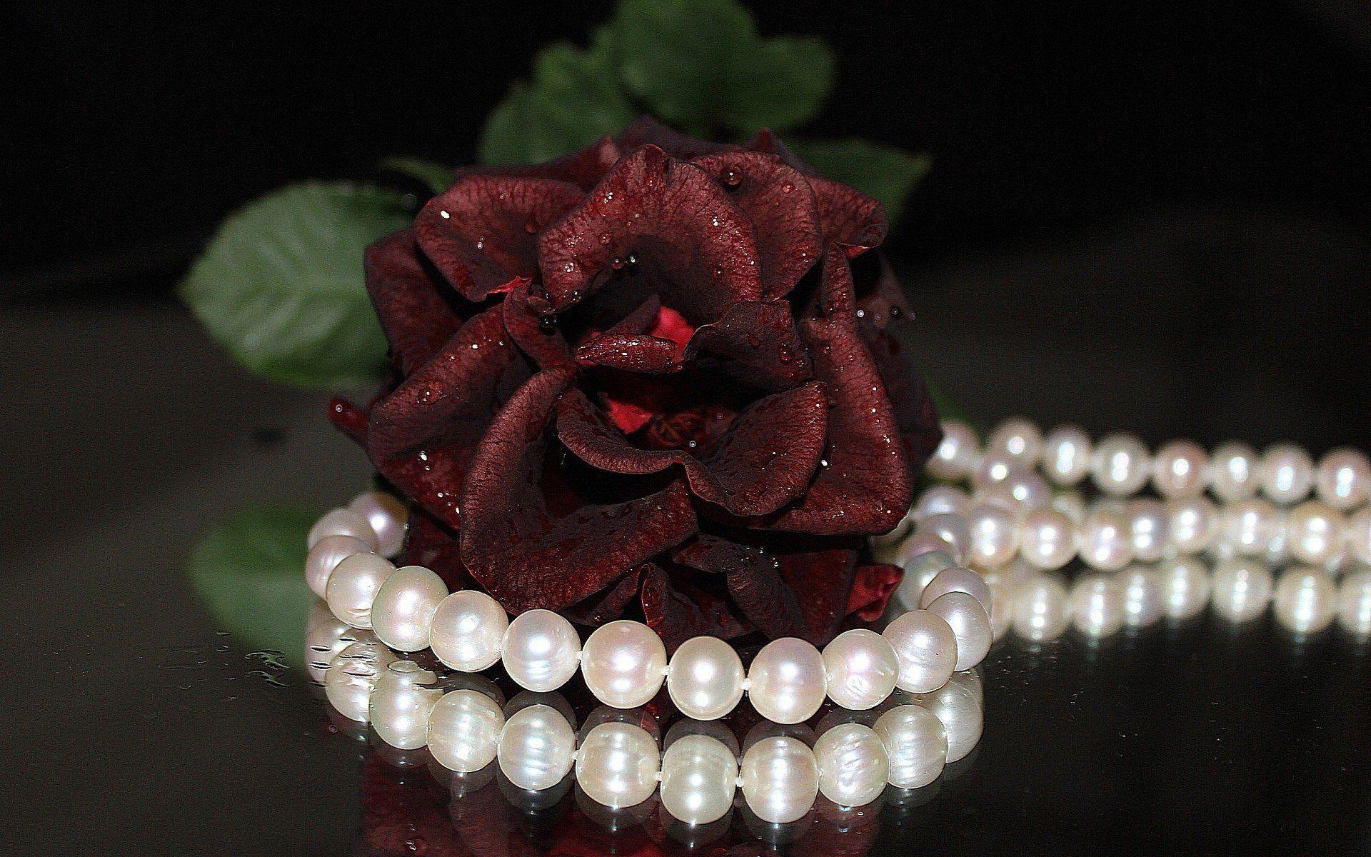 miscellaneous beads decoration necklace pearl rose flower flower