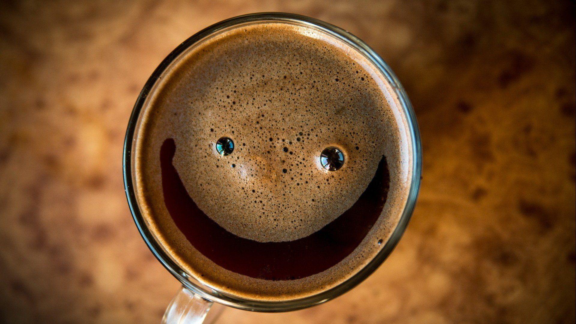Coffee Top View Smiling Smile
