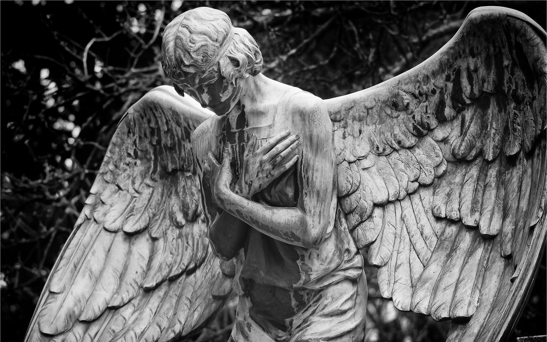 image of Angel Statues Wallpaper - #SC
