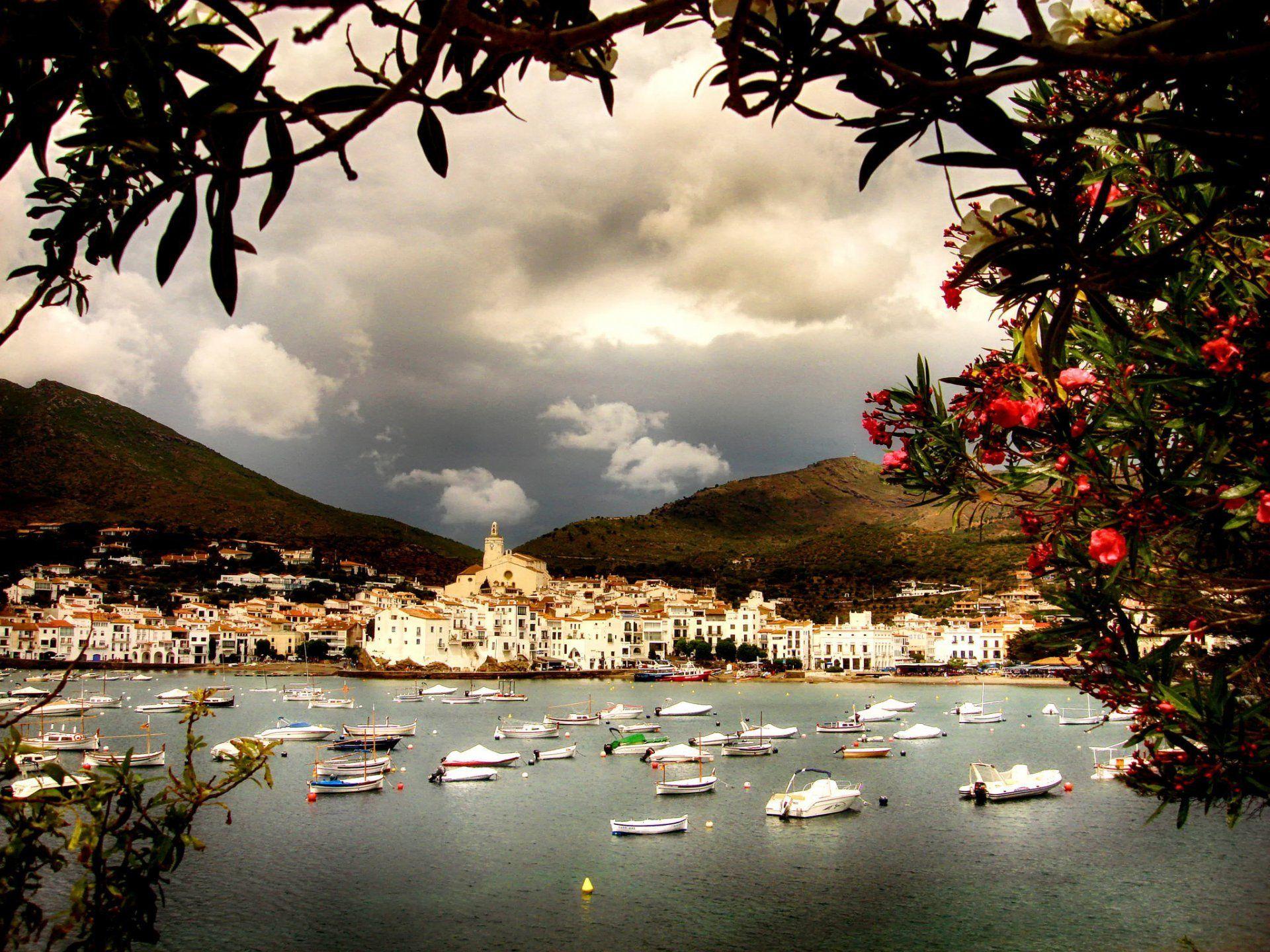 cadaqués catalonia spain clouds rain ☁ ☂ ☁ HD wallpaper