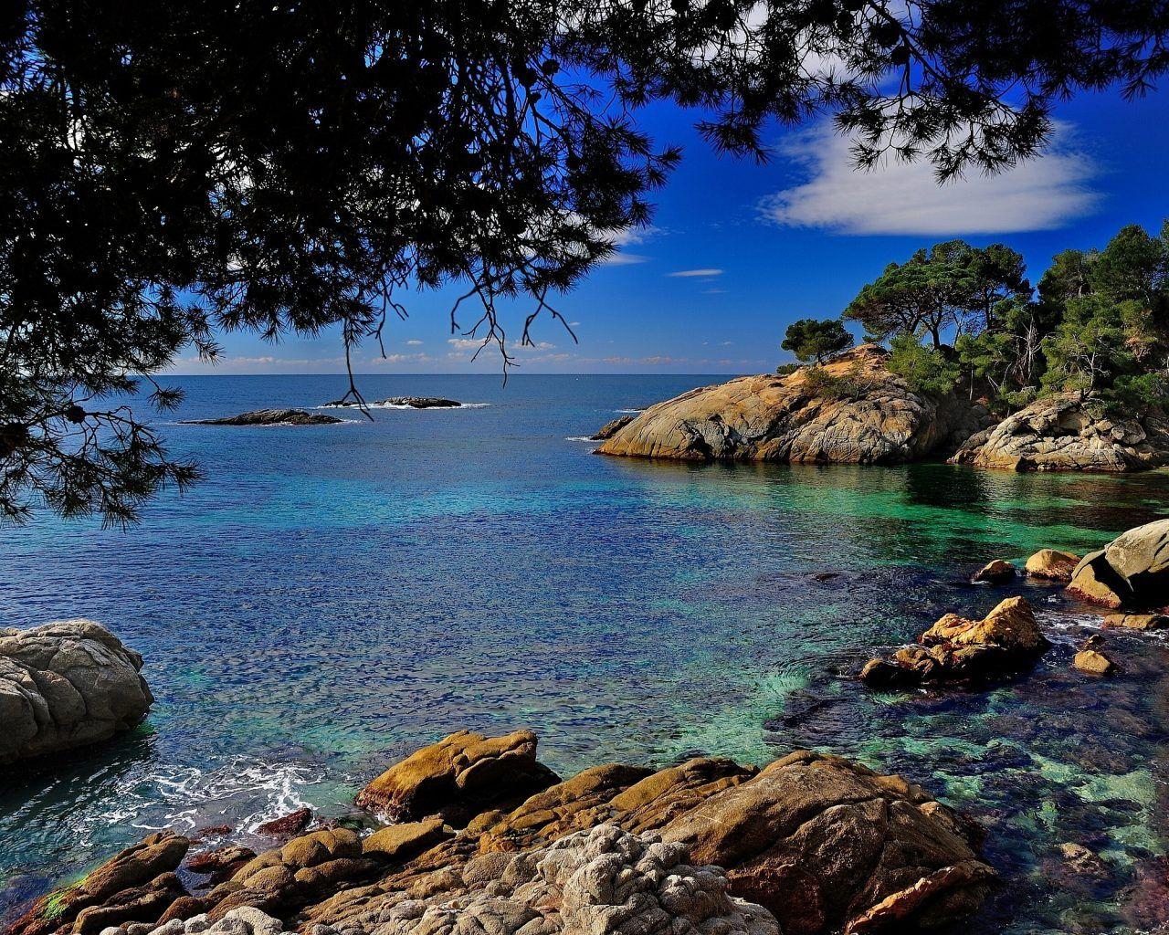 Costa Brava Catalonia Spain Mediterranean Sea Desktop HD Wallpaper