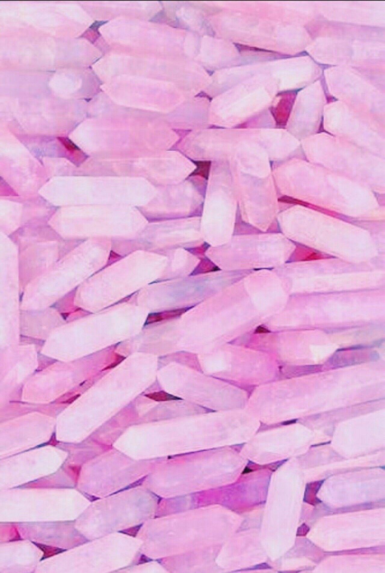 Pink aesthetic tumblr crystals. pastel aesthetic
