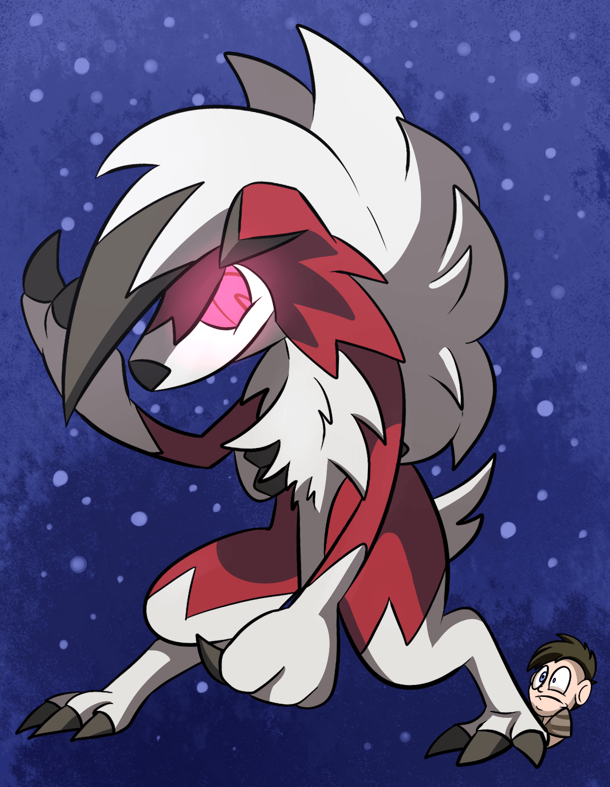 Lycanroc Midnight Form (for KodaSilverwing) By X BlackPearl X