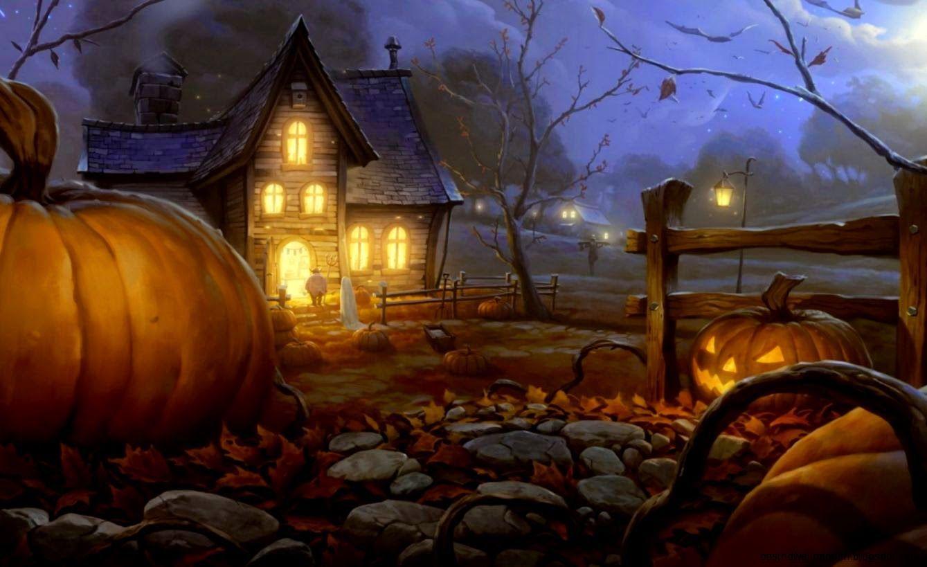 halloween pumpkin patch wallpaper
