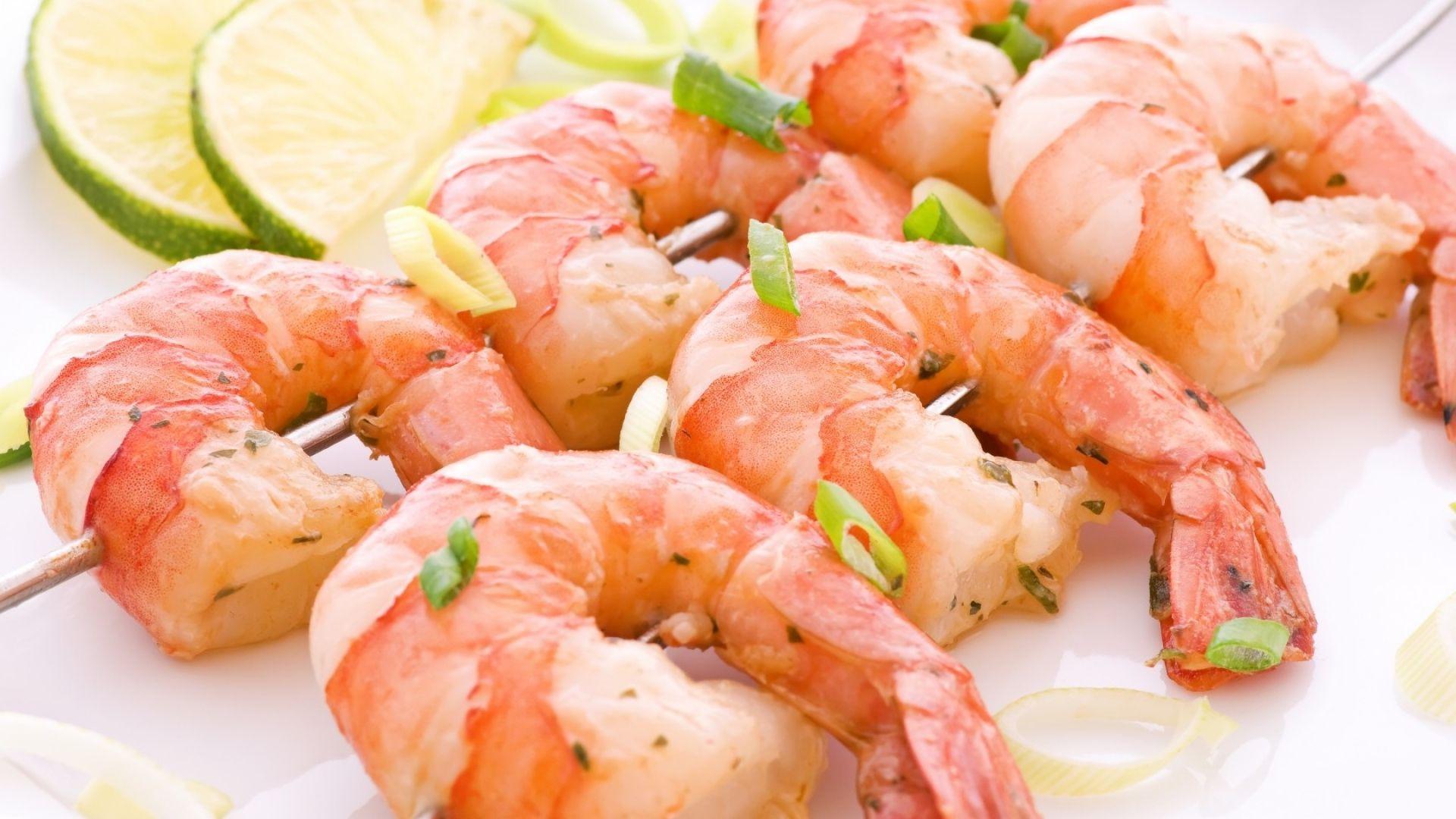 Download Wallpaper 1920x1080 Shrimp, Lime, Onion Full HD 1080p HD