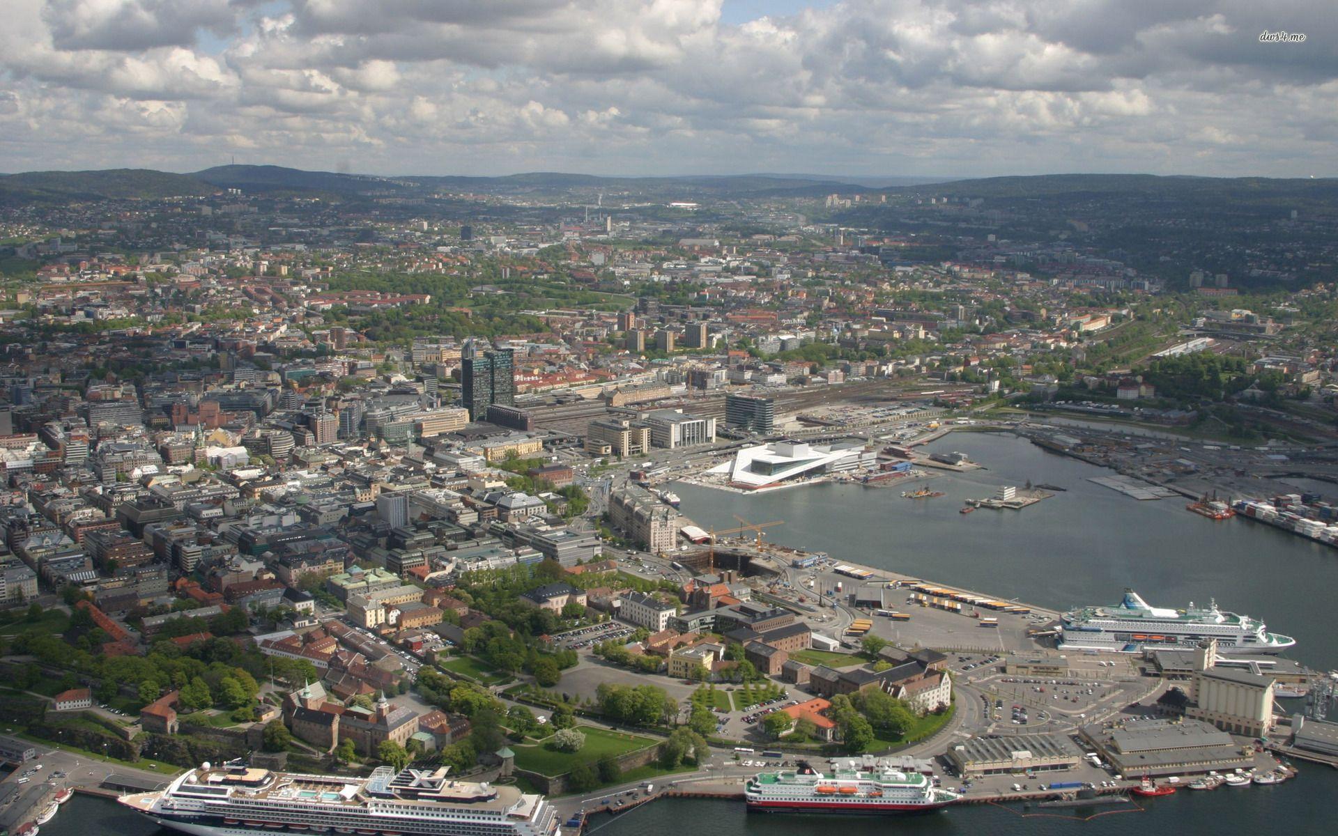 Oslo From Above Wallpaper /oslo From