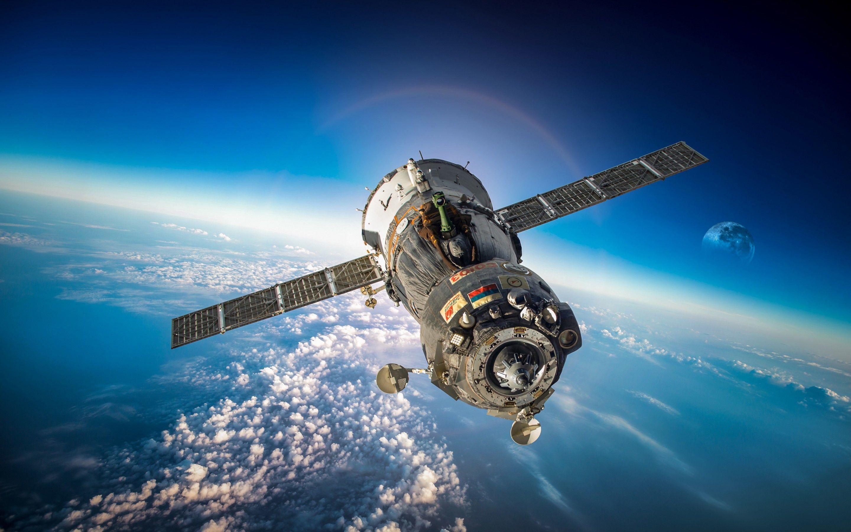 Wallpaper Soyuz, space, Earth, atmosphere, orbital, station