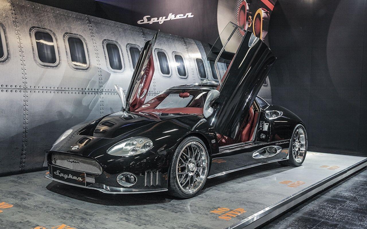 Wallpaper Spyker C8 Laviolette Black Cars