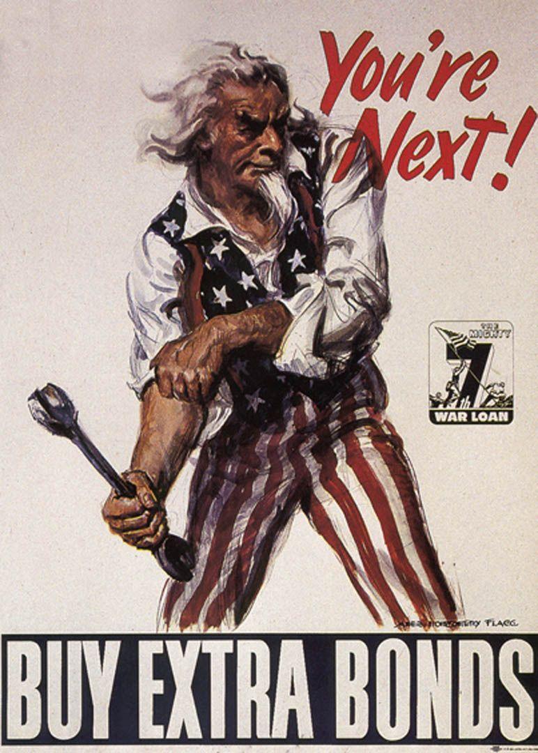 Buy Uncle Sam War Bonds Propaganda Posters