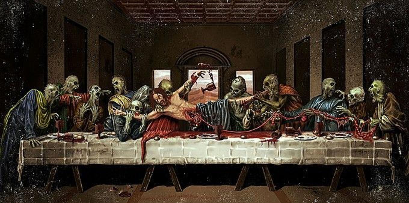 Wallpaper a day: zombie apocalypse last supper end of the world